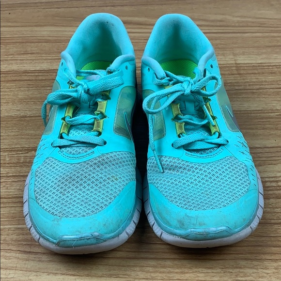 Nike Free Run 5.0 Teal Tiffany Blue Sneakers Shoes - Picture 3 of 6